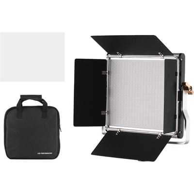 LED-videolichtpaneel invullamp met staldeur 480 LED-kralen, instelbare helderheid UK Plug zwart