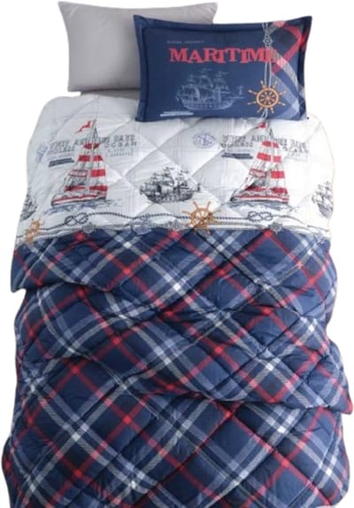 Decoware Kinderdekbedovertrek Maritime 140x220 cm - Katoen - Maritiem Thema - Met Kussensloop - Eenpersoons