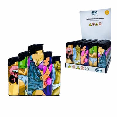 Unilite Aanstekers 50 stuks in tray - navulbaar klik aansteker + Gas fles van 300ml