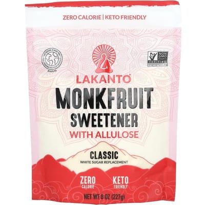 Monniksvrucht Zoetstof met Allulose, Klassiek, 8 oz (227 gr)