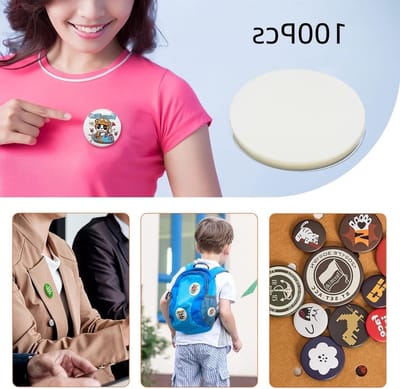 100 Stuks Transparante Film voor Ronde Badges, Beschermende Film voor DIY Knopmaker en Stempels (56MM)