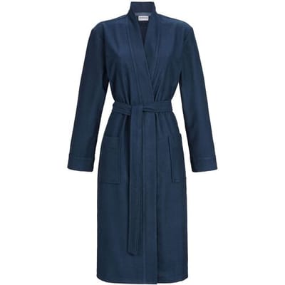 Ringella Blauwe uniseks badjas badstof Blauw man L