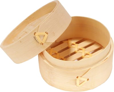 Mini Bamboe Stoommandjes - Dim Sum Mandjes - Hapjes Serveren - Natuurlijk Bamboe Materiaal - 30 Stuks - Natuurlijk