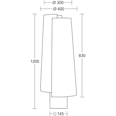 HerzBlut vloerlamp Jojo, hout, bruin/crème, 120 cm, E27