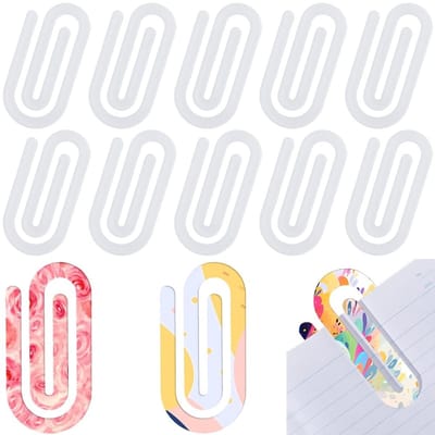 Dailygoods - Blanco sublimatie paperclips - Thermische paperclips - Jumbo formaat - Wit - Doe-het-zelf accessoires - School en kantoor - 10 stuks