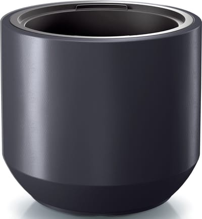 Prosperplast Plantenpot/bloempot Sevilla - buiten/binnen - kunststof - antraciet - D30 x H29 cm - met binnenpot