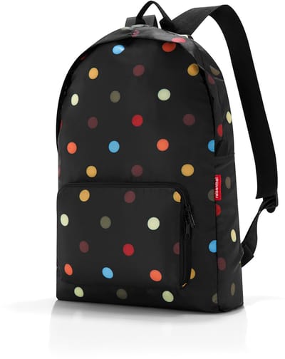 Reisenthel Mini Maxi Rucksack Rugzak - Opvouwbaar - 14L - Dots Zwart