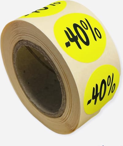 Etiketten Rond 27 mm Fluor Geel 40%