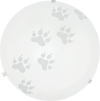 EGLO Mars Wand- en Plafondlamp - Ø 24, 5 cm - Wit - Dierenvoetjes