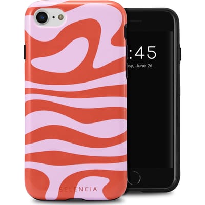 Selencia Hoesje - Geschikt voor Apple iPhone SE (2022) / SE (2020) / 8 / 7 / 6s / 6 - Backcover - Dream Swirl Pink