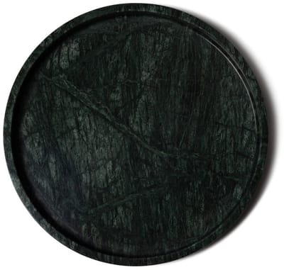 Marmer dienblad rond met rand tray Ø30cm groen
