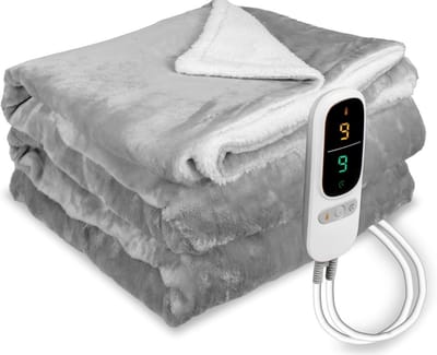 REN® Elektrische Deken 2 Persoons - Elektrische Deken - Deken - Grijs - ‎180cm x 130cm x 3cm; 2.4 kg