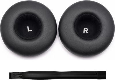 Set Oorkussens voor AKG Koptelefoon - Y50 Oorkussen - Y50/Y50BT/Y55/K618/K619 - Kunstleer met Traagschuim- Zwart