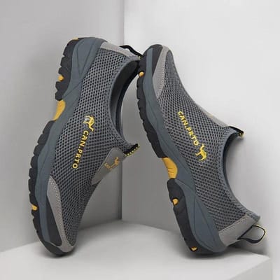 Heren Lichte Schoenen Mode Zomer Mesh Schoenen Sport Buiten Sneakers Ademende Instappers Hardloopschoenen Heren Comfortabele Instappers 40 gray
