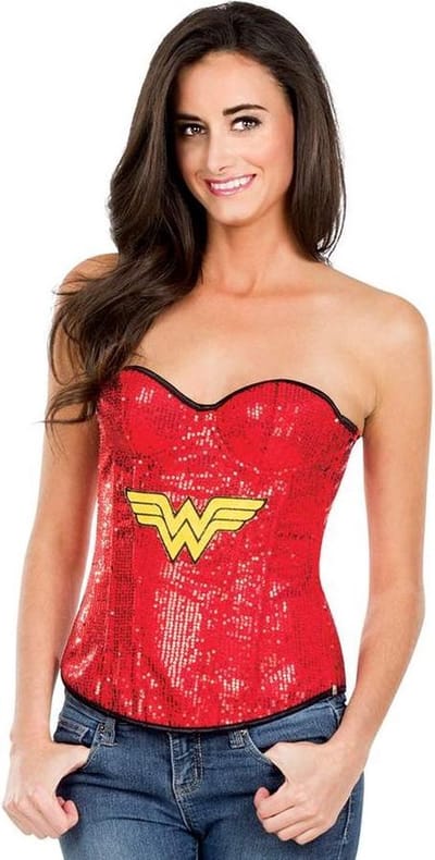 Wonder Woman Korset Volwassenen Vrouwen Rood Bekende personages Maat M
