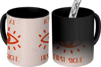 Magische Mok - Foto op Warmte Mokken - Koffiemok - Liefde - Quotes - Relatie - Love at first sight - Spreuken - Magic Mok - Beker - 350 ML - Theemok - Mok met tekst