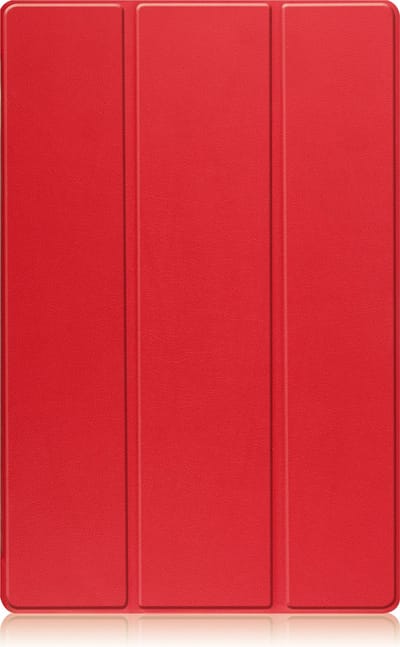 Hoesje - Geschikt voor Samsung Galaxy Tab S9 - Dun & Stevig - Trifold Bookcase - Hard Cover Case - Met Uitsparing Geschikt voor S Pen - Hardcover Book - Tablet Hoes - Rood