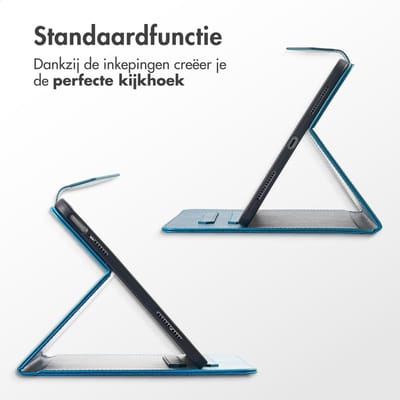 imoshion Tablet Hoes - Geschikt voor Apple iPad Air 5 (2022) / Air 4 (2020) / Air 11 inch (2026) M4 / Air 11 inch (2025) M3 / Air 11 inch (2024) M2 - Mandala tablet Bookcase - Turquoise