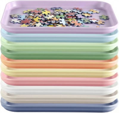 Puzzelbakjes Set - Sorter Bakken - Puzzelstukjes Sorteren - 8 Kleuren Inbegrepen - 30.5 x 22 cm - Multicolor