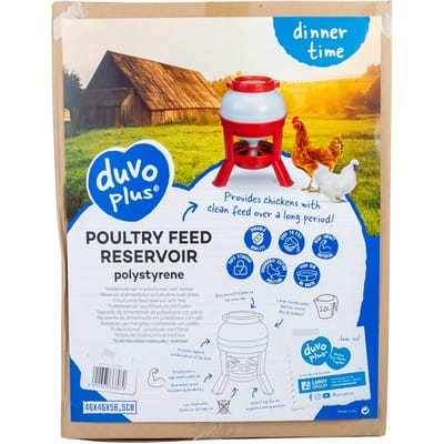 Duvoplus - Drinkbak - Kip - Voederreservoir Polystyreen Met Voetjes 20l Rood - 1st