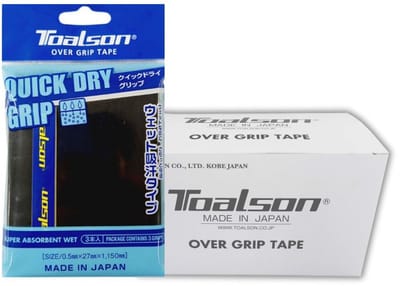 Toalson Quick Dry Overgrip Zwart - Tennis Padel - 3 Stuks (10x3 stuks)