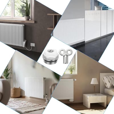 5 Stuks Radiator Ontluchtingsventielen 1/2 Inch met Ontluchtingssleutels – Koperen Ontluchter Set