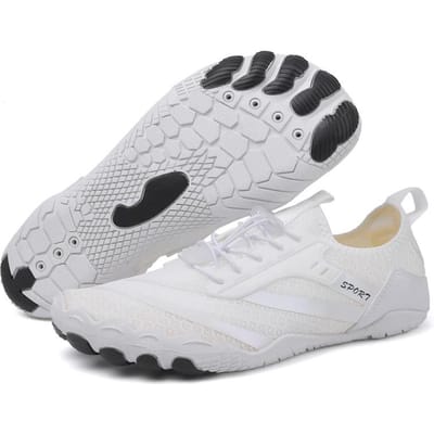 NIEUWE Unisex Barefoot Schoenen Heren Dames Zwemmen Barefoot Zomer Outdoor Sneakers Strandsandalen Aqua Duiken Fitness Sport Hardlopen 39 wit