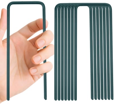 50 stuks grondankers, vloeranker, 150 x 30 x 3 mm, U-vormige tuinharingen, stabiel, bevestigingsanker, grondhaken, tuinharingen, grondnagels, stabiel voor kunstgras, tuinvlies, gazonrooster, omheining