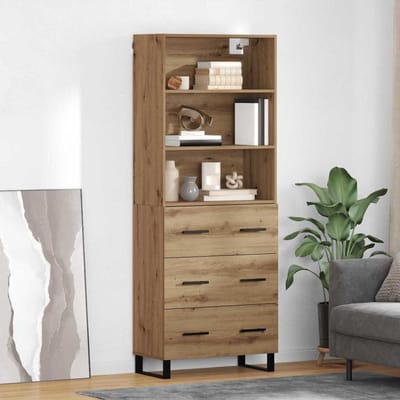vidaXL - Highboard - 2 - st - Artisan - Eiken - 69,5 - x - 34 - x - 180 - cm