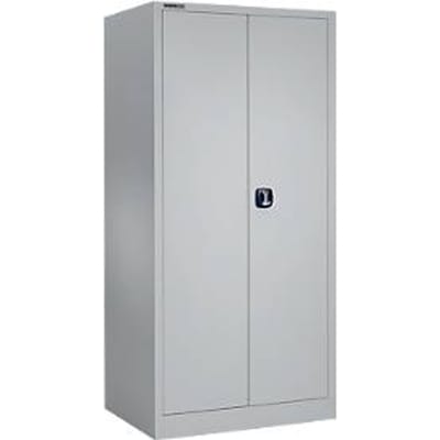 Schäfer Shop Select MSI 2509 opbergkast - 5 OH - 4 tussenlegborden - cilinderslot - B 950 x D 500 x H 1935 mm - blank aluminium RAL 9006/blank aluminium RAL 9006