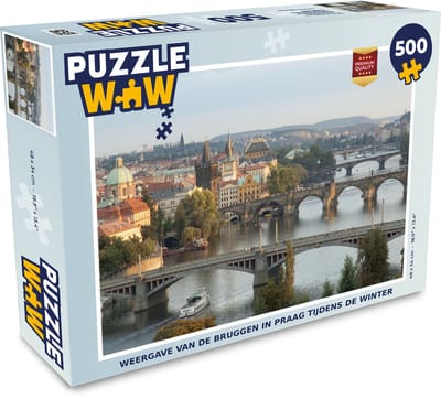 Puzzel Boot - Brug - Praag - Legpuzzel - Puzzel 500 stukjes