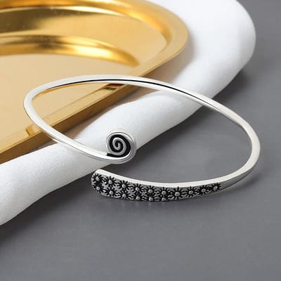 Bohême 925 en argent Sterling Vintage bracelet à breloques et bracelet pour femmes hommes mode bijoux élégants Sl141 white