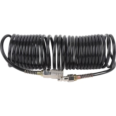 Tuyau d'air spiralé 1/4 pouce ID 16,4 pieds de longueur PE Cuivre Anti-enchevêtrement Anti-torsion Léger