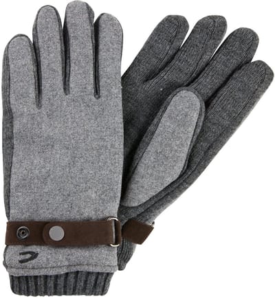 camel active Brei handschoenen met fleece voering - Maat menswear-M - Donkergrijs