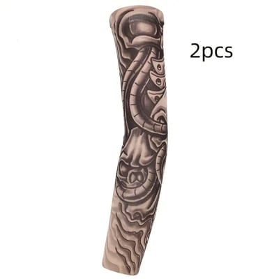 Nivard Tattoo Sleeve - Voor Volwassenen - Mouw - Tatoeage - Arm Warmer - Zonbescherming - UV Beschermend - 1 Paar