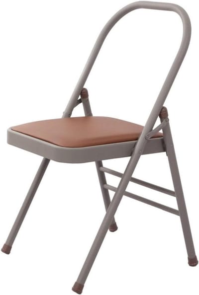 Opvouwbare Yoga Stoel - Oefen Stoel - Heup En Been Oefeningen - Stabiele Steun - 45x48x82.5cm - Zwart