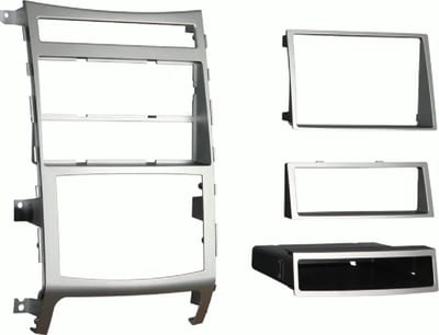 2-DIN radiopaneel met opbergvak Hyundai Veracruz/ix55 zilver (METRA)