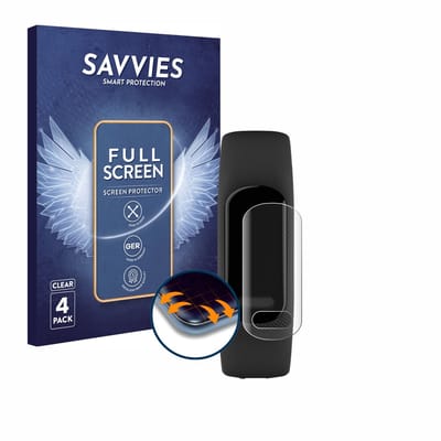 Savvies - Screenprotector voor Garmin Vivosmart 5 - Folie Beschermfolie transparant volledig dekking 4 Stuks