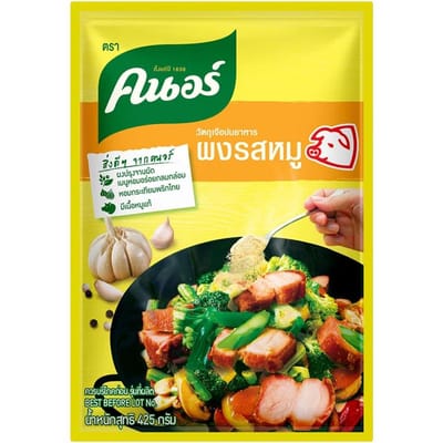 Knorr Kruidenpoeder Varkenssmaak 425 g. x 1 / 3 st 425 g. yellow