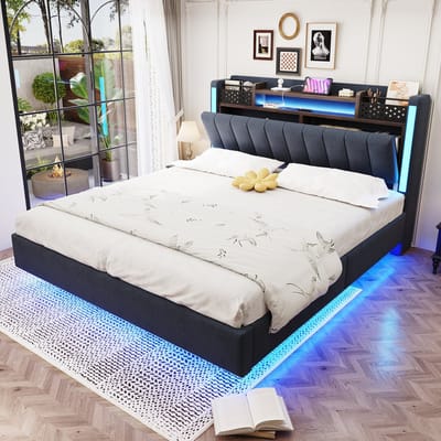 REDOM Stapelbed – 90x200 cm – Met trap, glijbaan & opbergruimte – Massief hout & MDF – Wit
