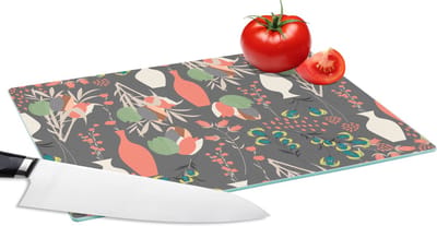 Glazen Snijplank - 28x20 - Boeket - Bloemen - Patronen - Snijplanken Glas