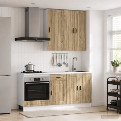 vidaXL Keukenblok PORTO 5 st Sonoma Eiken Bewerkt hout