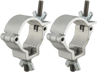 Dailygoods- Montageklem Aluminium - 2 Stuks - Geschikt voor 48-52 mm Buizen - Max. Draagvermogen 220 lb - Voor Podiumverlichting - Onmisbaar voor Lichtinstallatie - Lichtklem