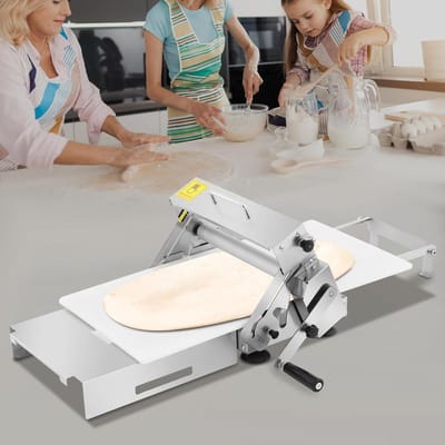 Handmatige deegroller - Deegmachine keuken - Bakken en koken - Instelbare dikte 0-25mm - 83x48 cm - Zilver