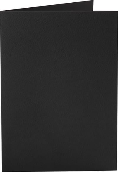 Kaarten, afmeting kaart 10,5x15 cm, 220 gr, zwart, 10 stuk/ 1 doos
