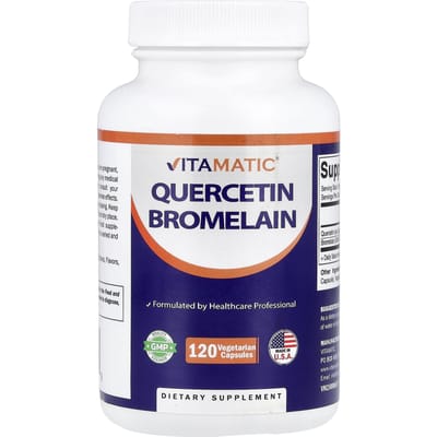 Vitamatic, Quercetine Bromelaïne, 120 Plantaardige Capsules