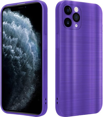 Cadorabo Hoesje geschikt voor Apple iPhone 11 PRO in Brushed Paars - Beschermhoes Case Cover van flexibel TPU silicone in Brushed design