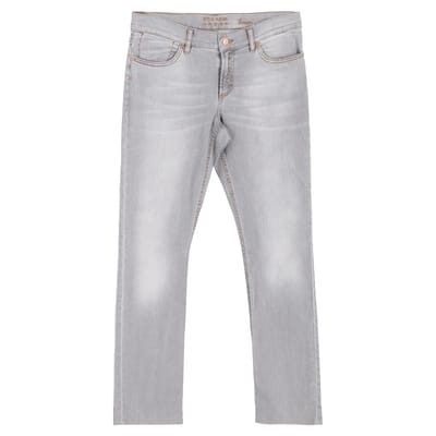 Escada gewassen jeans met rechte pijpen in lichtgrijs katoenen denim