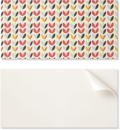 Vinyl wandpaneel voor moderne interieurdecoratie, 100x50 cm, met bladmotief op de achtergrond.