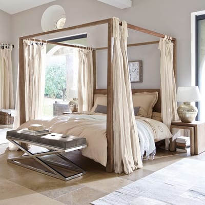 LOBERON Bed Milo antiekbruin